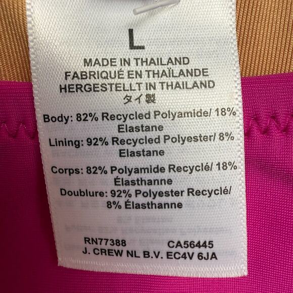J. Crew Heritage 1989 High-leg Bikini Bottom Womens Fuchsia Large Swimwear NWT - Picture 4 of 4